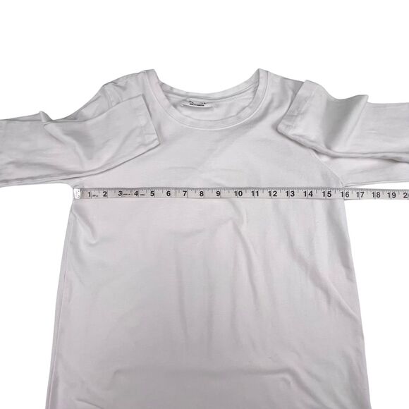 Zenana Medium Plain White Tee Everday Classic Casual Long Sleeve Crew Neck Top - Picture 3 of 9